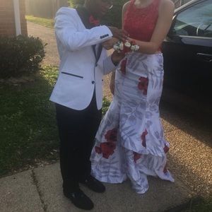 Two piece prom dress